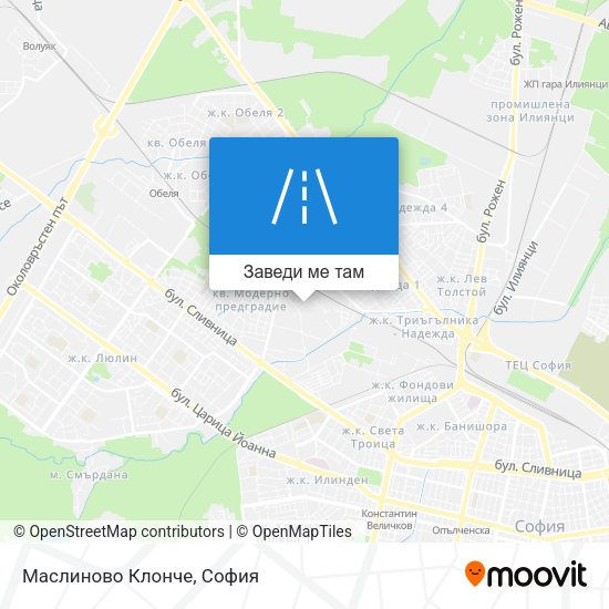 Маслиново Клонче карта