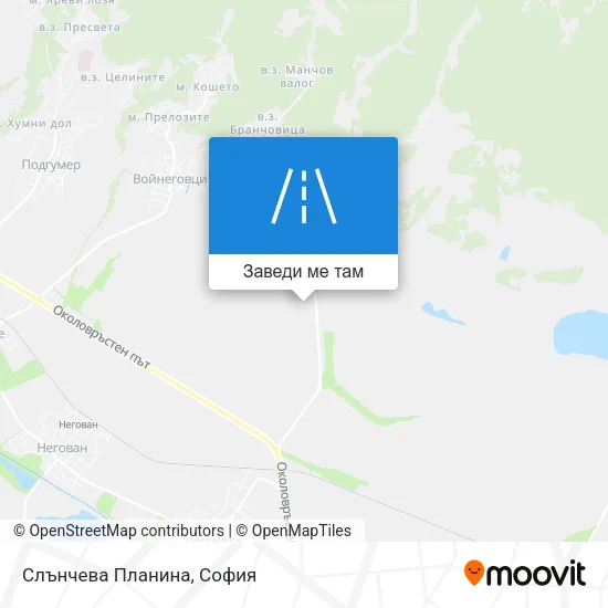 Слънчева Планина карта