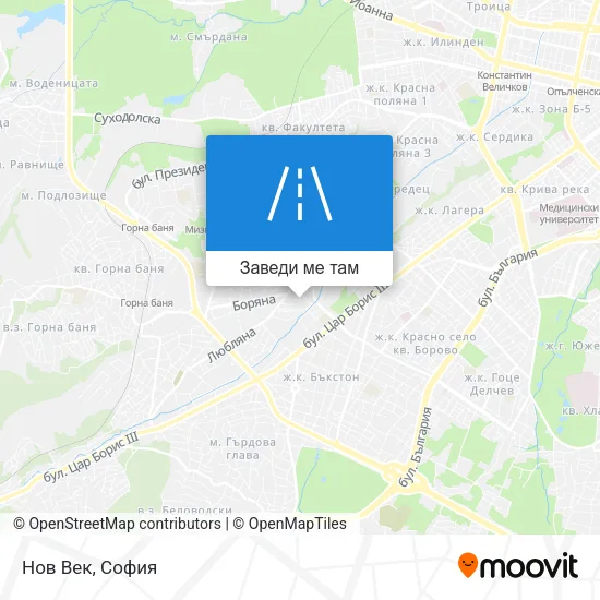 Нов Век карта