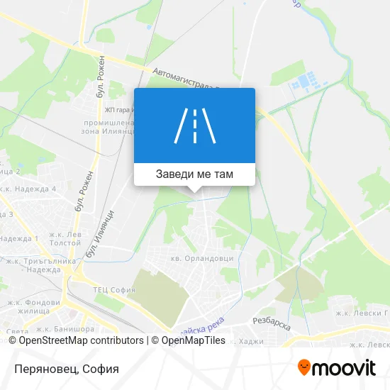 Перяновец карта