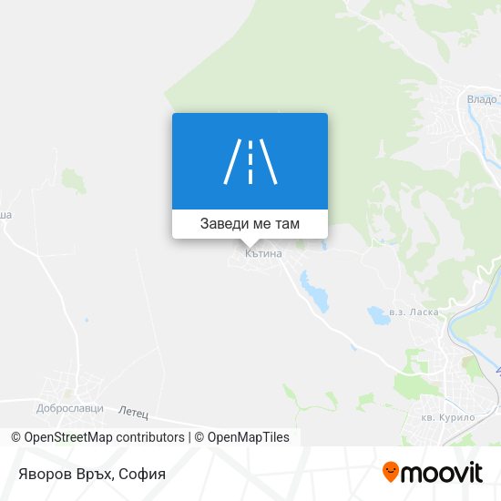 Яворов Връх карта