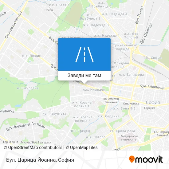 Бул. Царица Йоанна карта