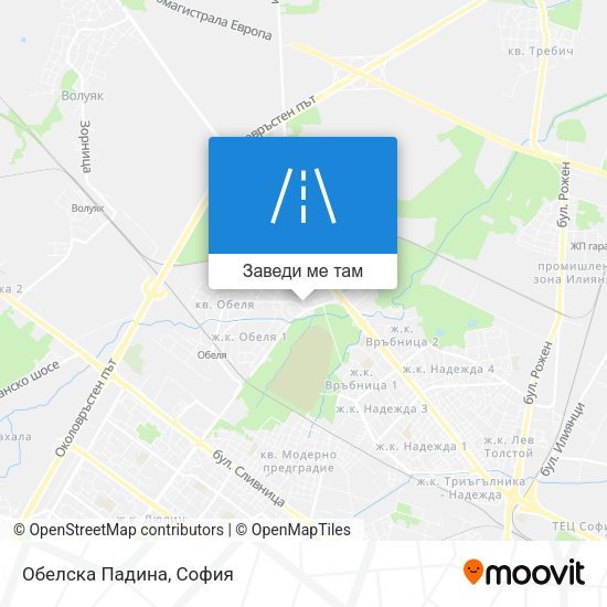 Обелска Падина карта