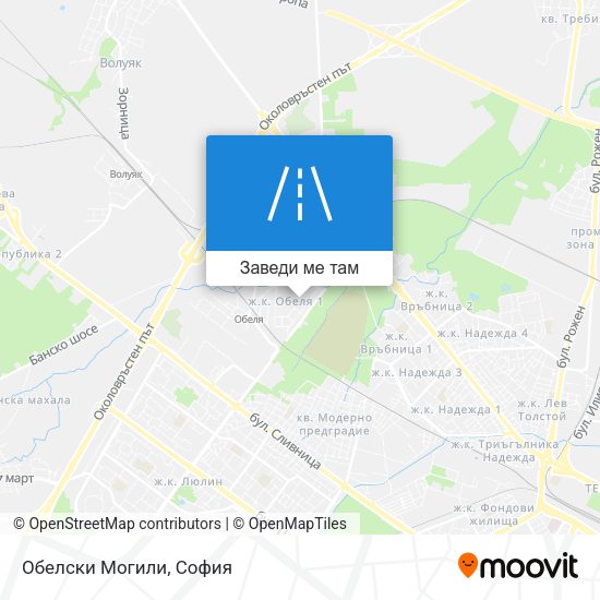 Обелски Могили карта