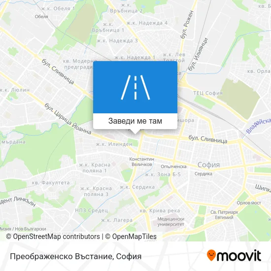 Преображенско Въстание карта