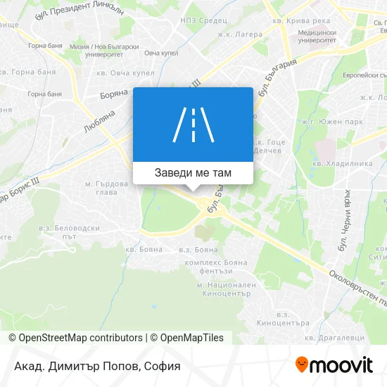 Акад. Димитър Попов карта