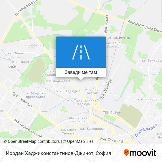 Йордан Хаджиконстантинов-Джинот карта