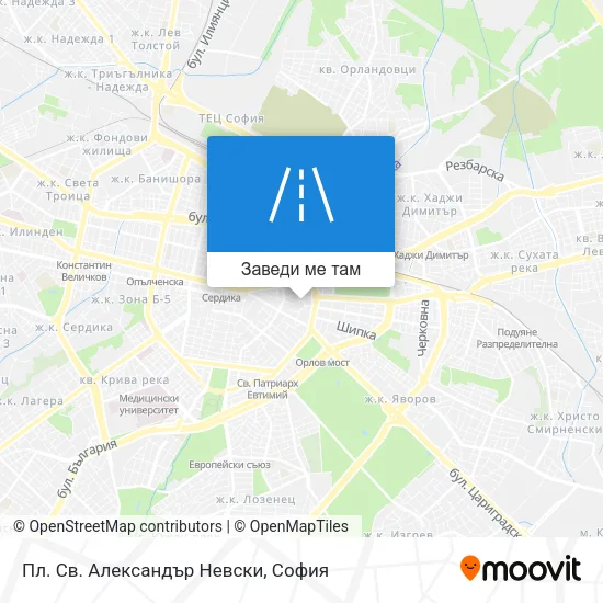 Пл. Св. Александър Невски карта