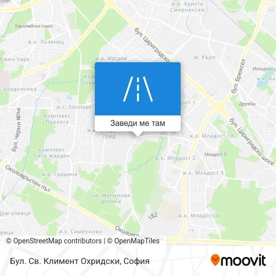 Бул. Св. Климент Охридски карта