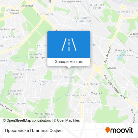 Преславска Планина карта