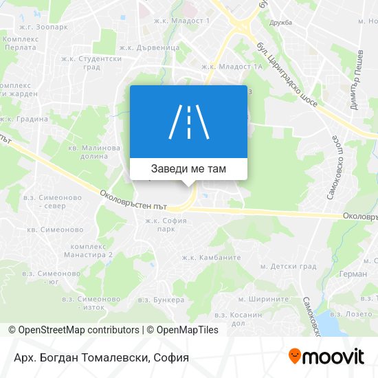 Арх. Богдан Томалевски карта