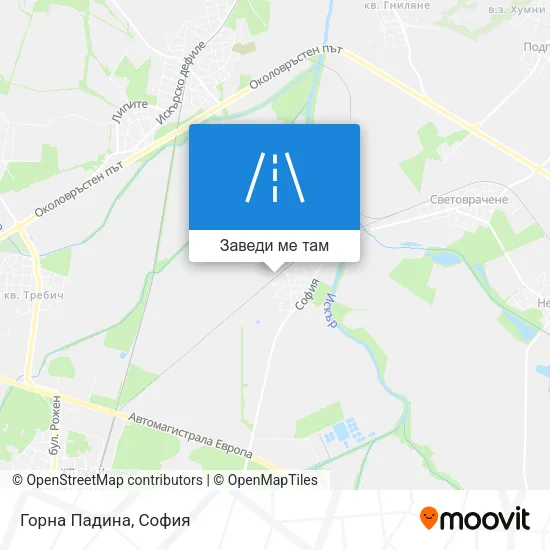 Горна Падина карта