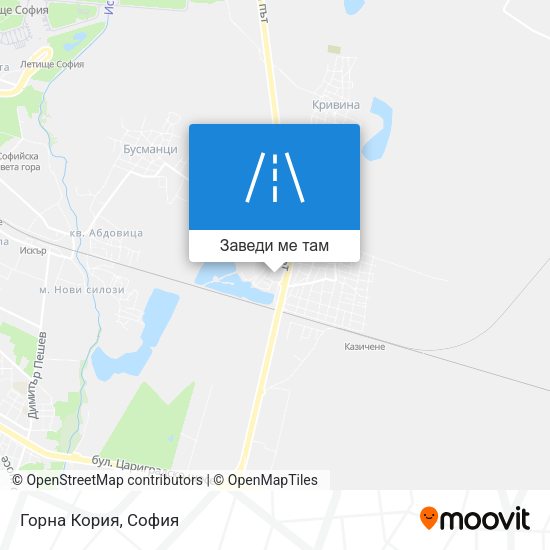 Горна Кория карта