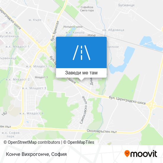 Конче Вихрогонче карта
