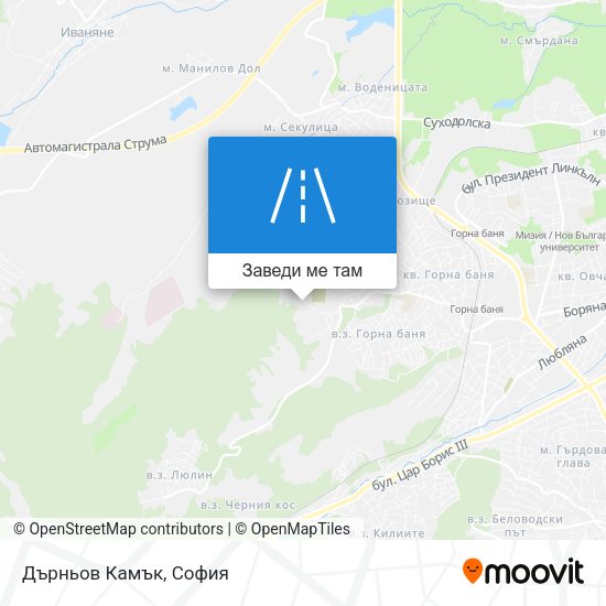 Дърньов Камък карта