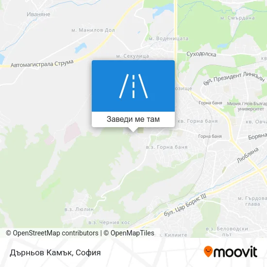 Дърньов Камък карта