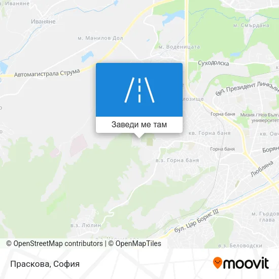 Праскова карта
