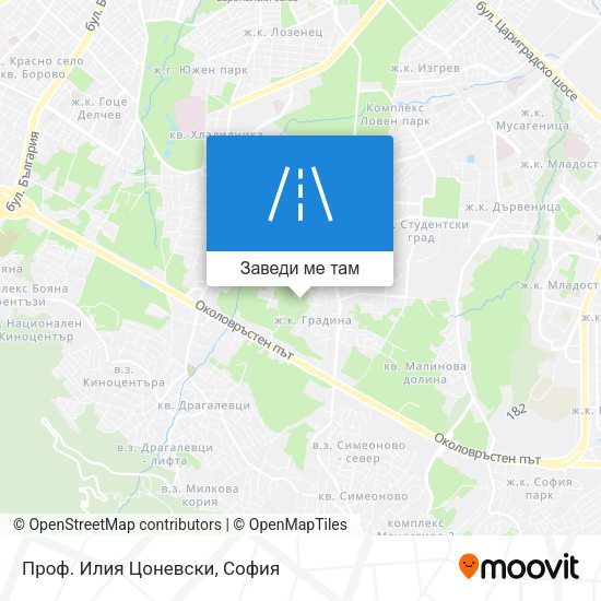 Проф. Илия Цоневски карта