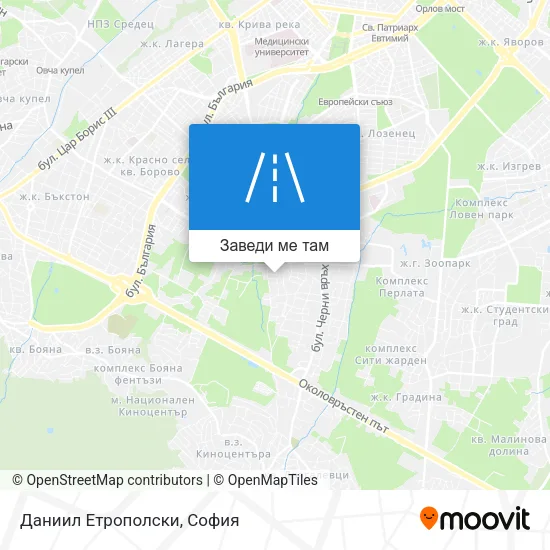 Даниил Етрополски карта