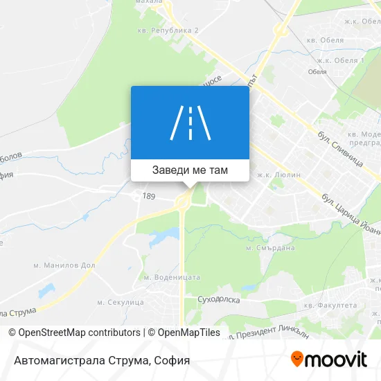 Автомагистрала Струма карта