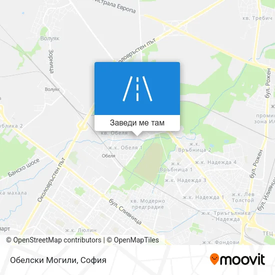 Обелски Могили карта