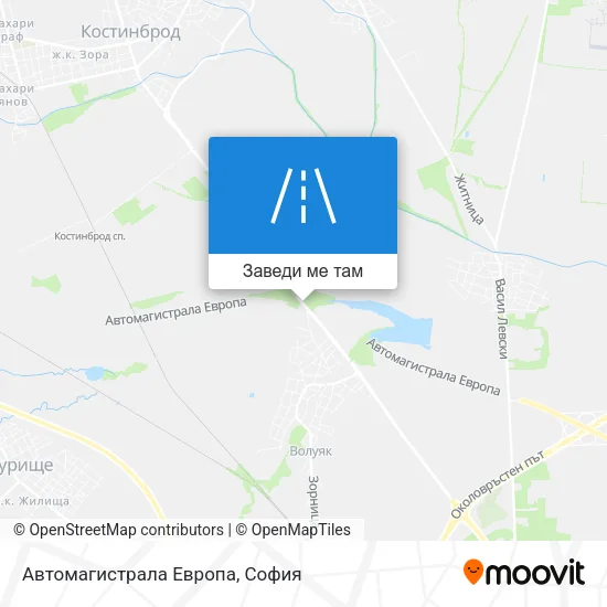 Автомагистрала Европа карта