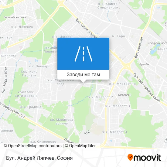 Бул. Андрей Ляпчев карта