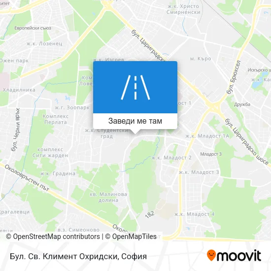 Бул. Св. Климент Охридски карта
