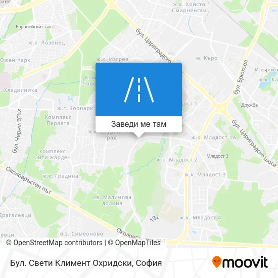 Бул. Свети Климент Охридски карта