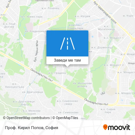 Проф. Кирил Попов карта