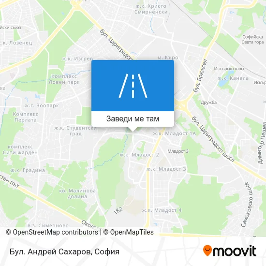 Бул. Андрей Сахаров карта