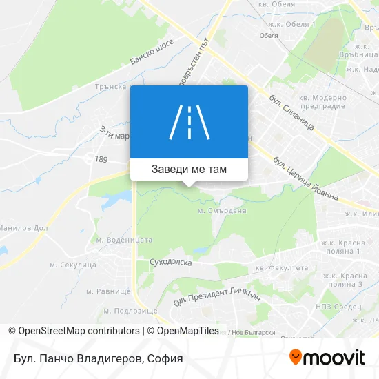Бул. Панчо Владигеров карта