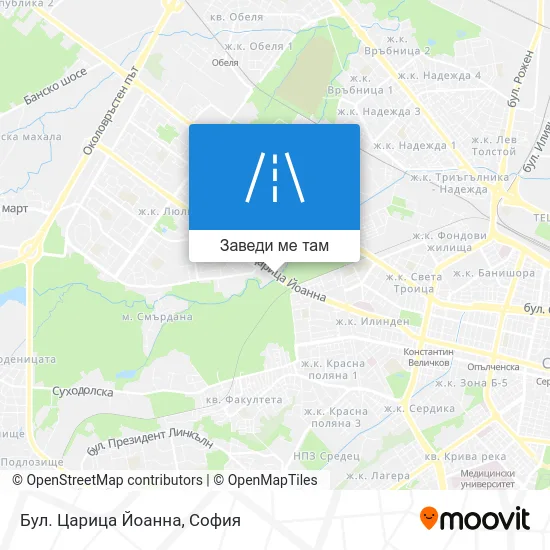 Бул. Царица Йоанна карта
