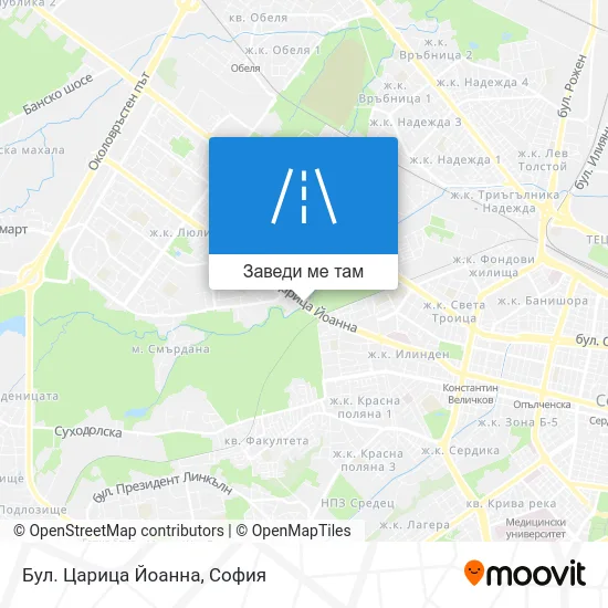 Бул. Царица Йоанна карта