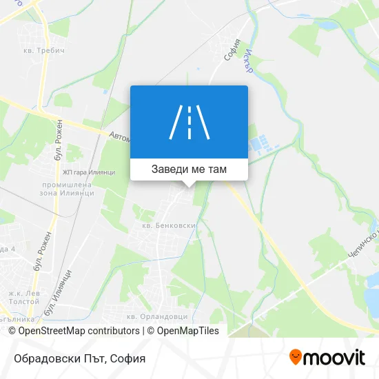Обрадовски Път карта
