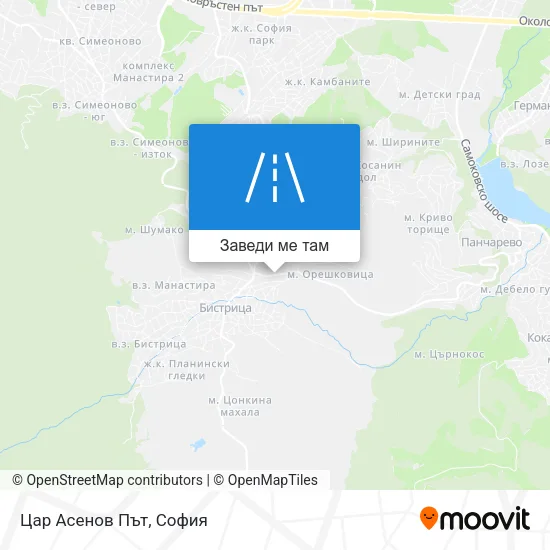 Цар Асенов Път карта