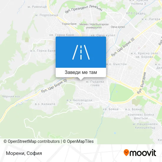 Морени карта