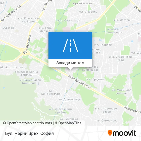 Бул. Черни Връх карта