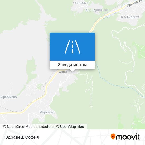 Здравец карта