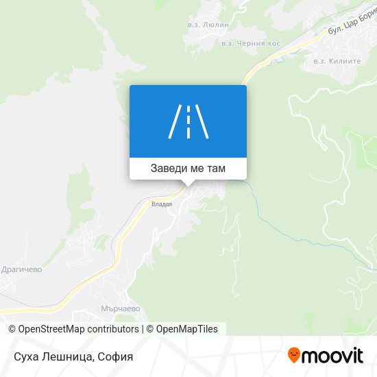 Суха Лешница карта