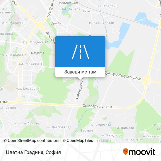 Цветна Градина карта