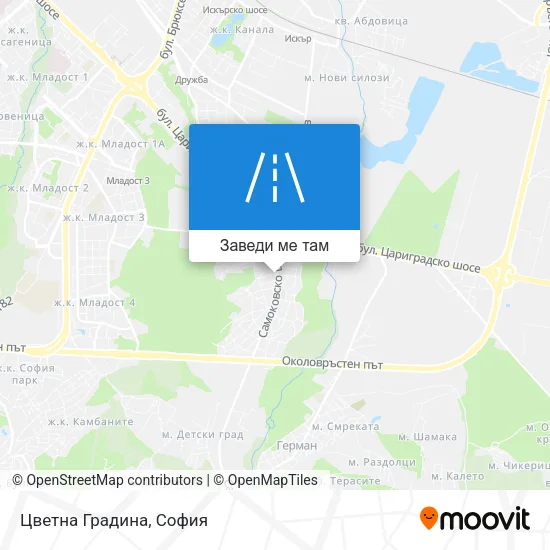 Цветна Градина карта