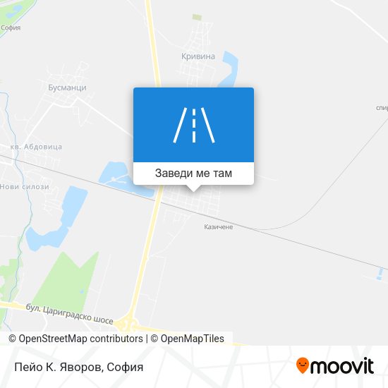 Пейо К. Яворов карта