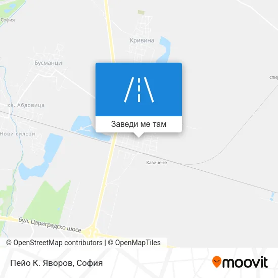 Пейо К. Яворов карта