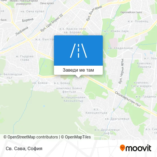 Св. Сава карта