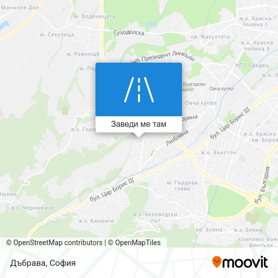 Дъбрава карта
