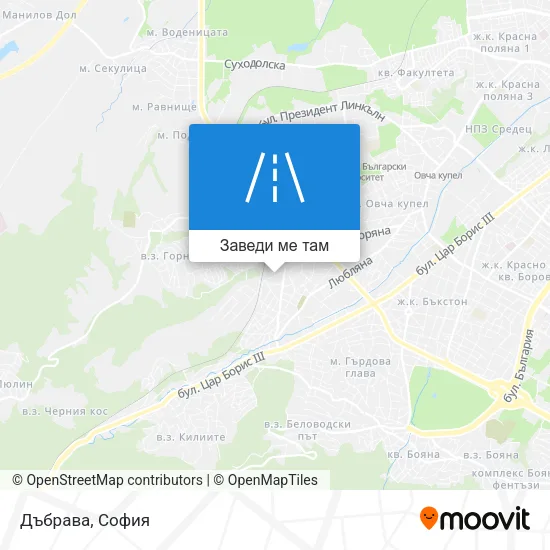 Дъбрава карта
