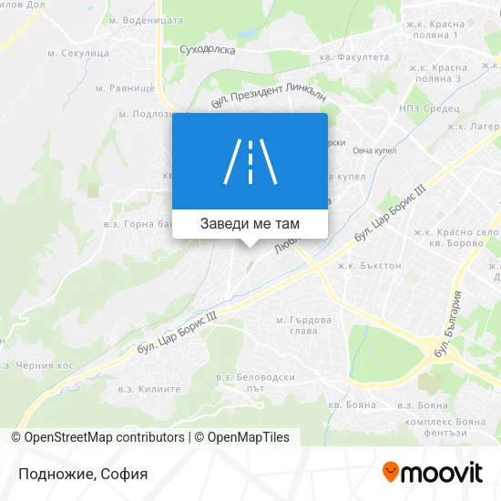 Подножие карта