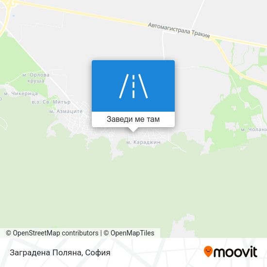 Заградена Поляна карта