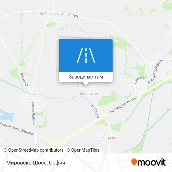 Мировско Шосе карта